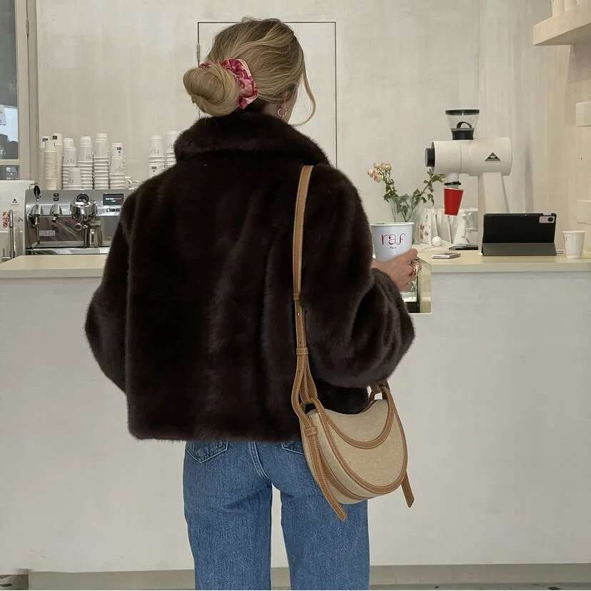 Knitted Ing Layered Cowhide Crossbody 2025 Niche Design Fashion Canvas Crescent Handbag Women's Armpit Shoulder Bag