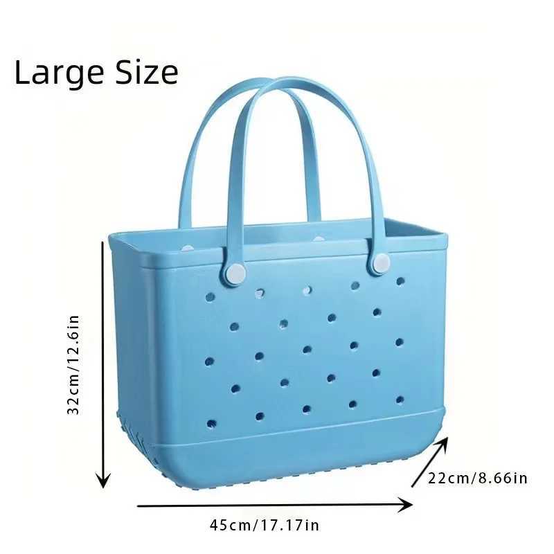 Super large beach bag EVA waterproof warm shopping handbag Summer ocean travel large rubber warm shopping handbag Y250409trh