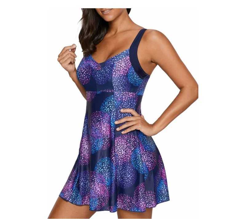 Print Floral One Piece Swimsuit Swimwear Women Bathing Suit Retro Swimsuit Vintage One-piece Surfing Swim Suits BiquiniXJ240108