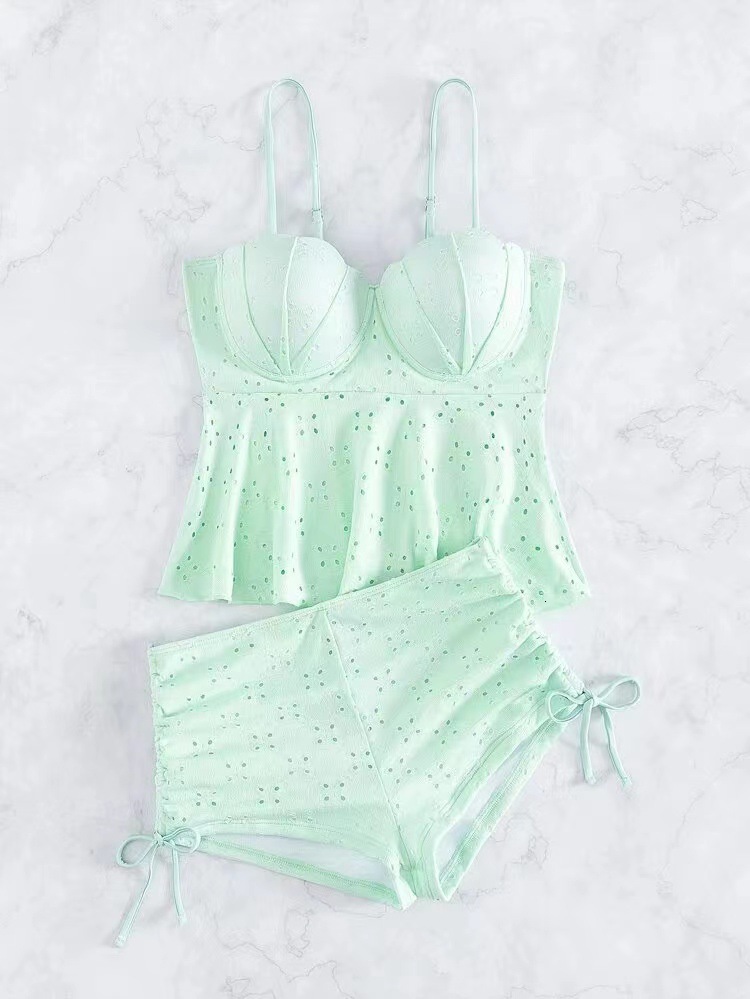 2025 New Sexy Beach Bikini Designer Swimsuit Hollow Shell Hard Wrap Solid Women's Bikini Swimsuit