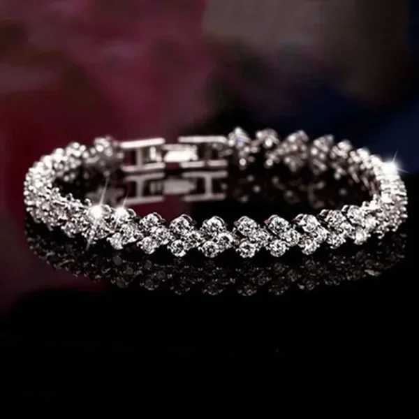 Delysia King 3 Color Women FashionZircon Inlaid Heart BraceletXJ250109