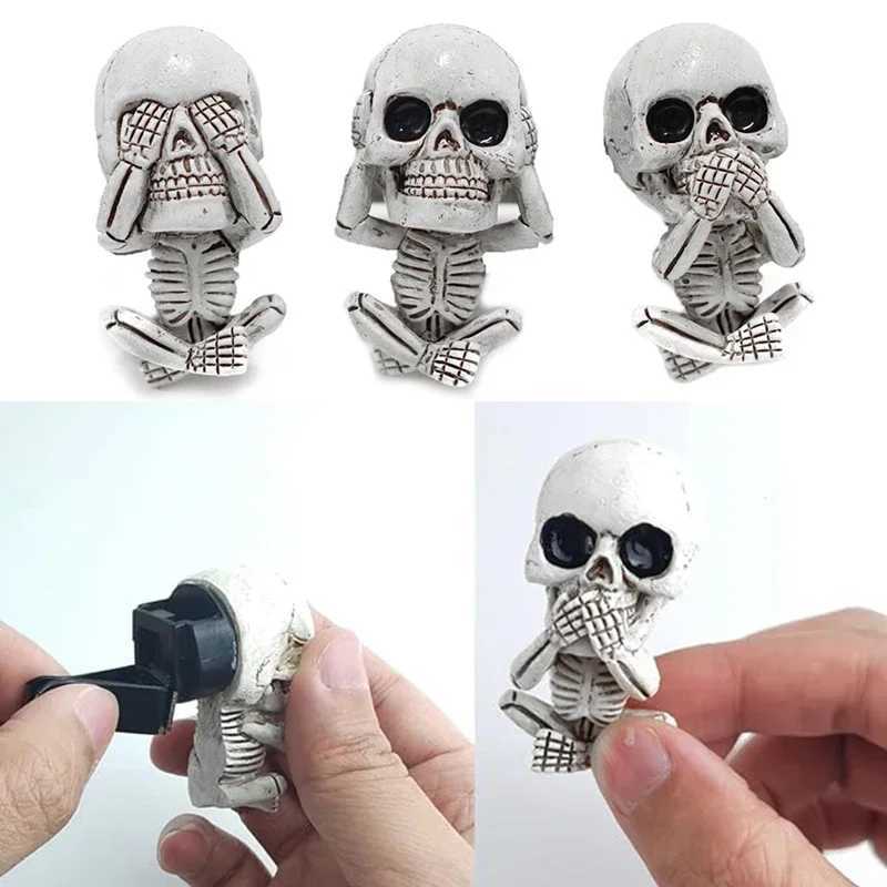 Car Air Freshener Cool human skeleton aromatherapy resin car perfume bone ghost car air freshener ventilation clip odor car odor diffuser H250108