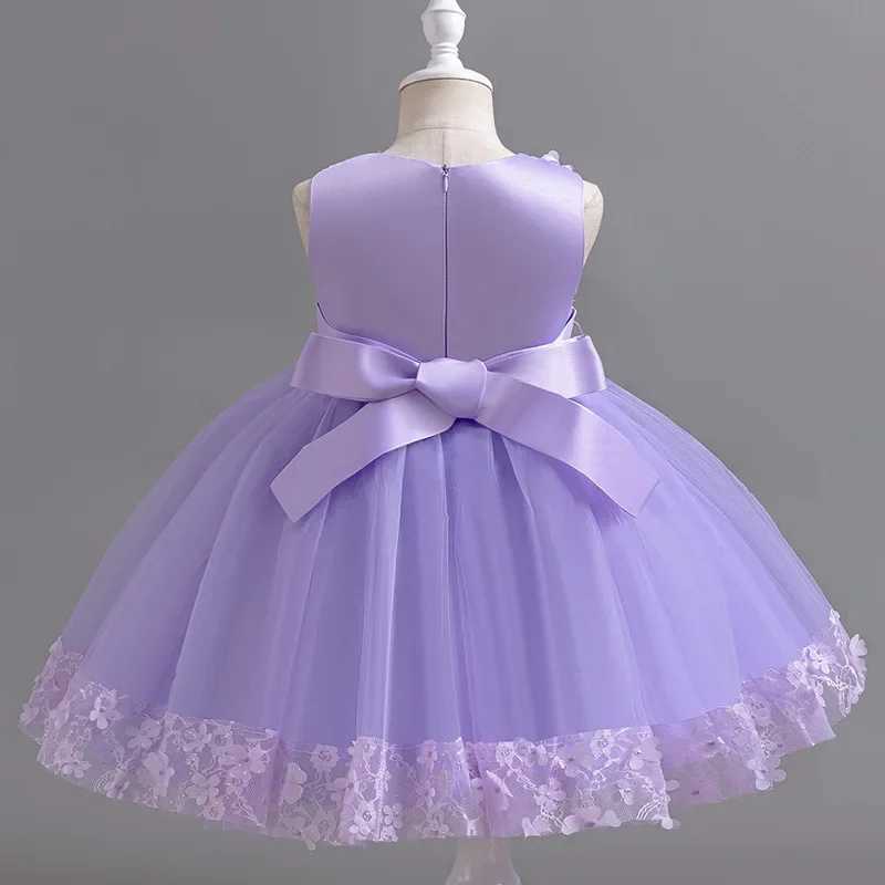Fashion Flower Girl Dresses for Weddings Lace Mesh Sleeveless Girl Evening Gown Summer Girls Par Dress 2-12 YearsXJ250108
