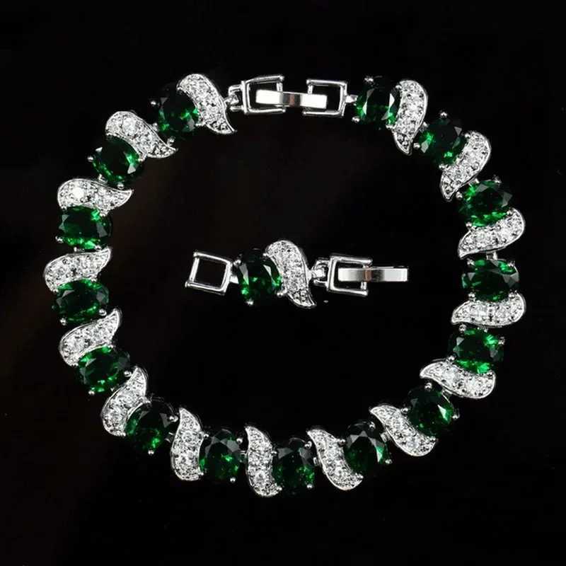 Exquisite Shiny Tennis Ball She Crystal Zircon Bracelet for Women Fashion Evening Party Jewelry Girls GiftXJ250109