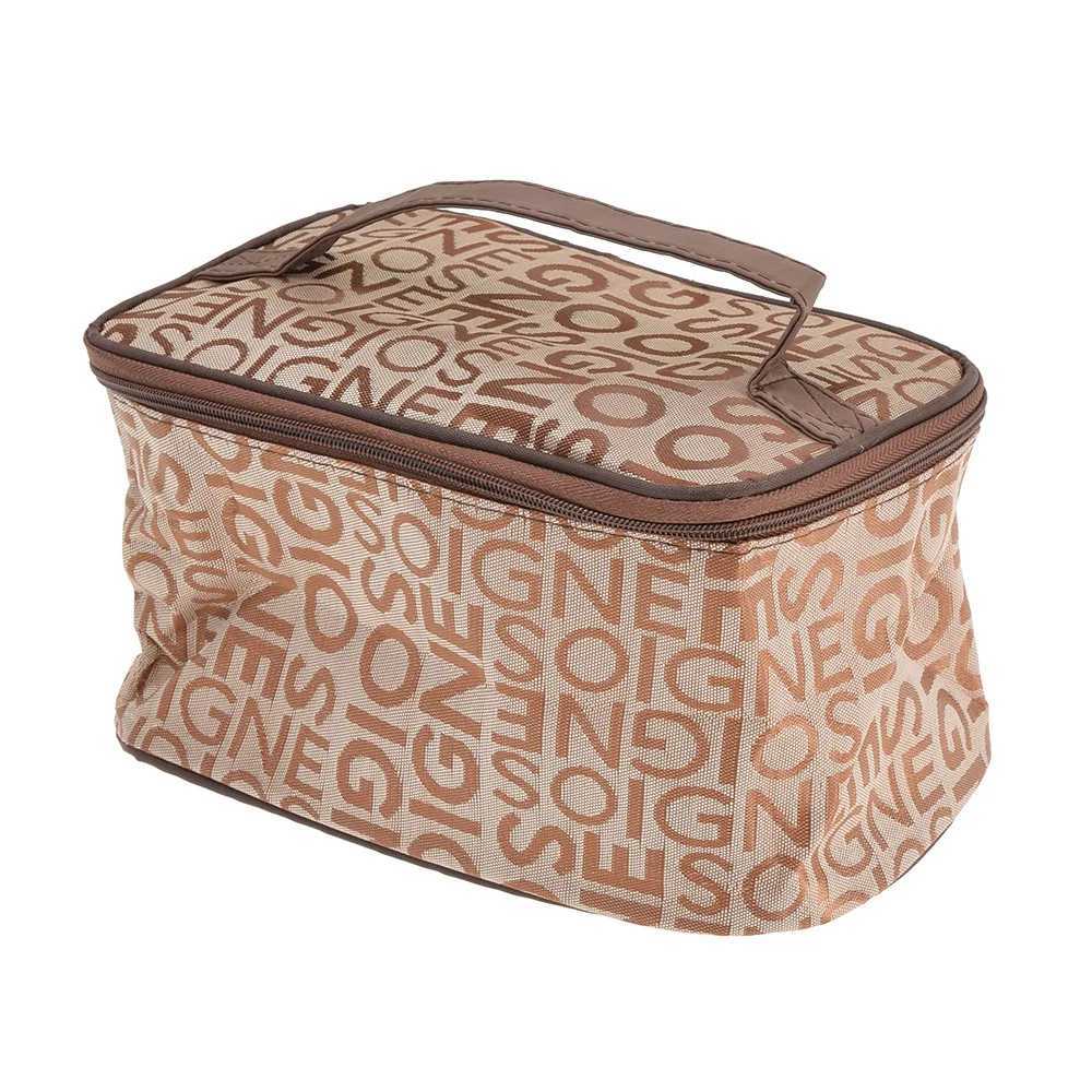 2023 New Womens Printing Canvas Makeup Bag Square Travel Portable Storage Bag Makeup Bag W250109
