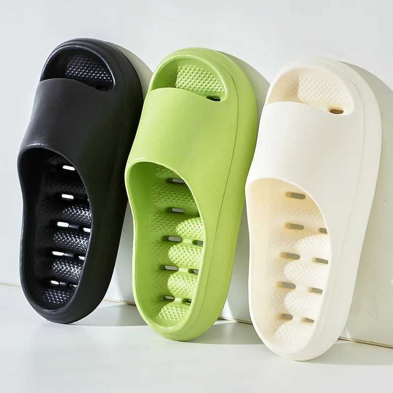 New Arrival Bathroom slippers quick drying shower hollow indoor summer soft EVA shoes anti slip flip cover T250108