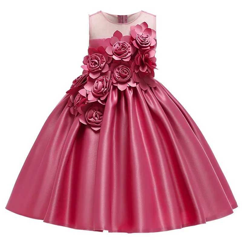 New Girl Princesss Birthday Par Banquet Shoulder Strap Dress Flower Girls Wedding Lace Hollow Sleeve Vestidos Pageant DressXJ250108