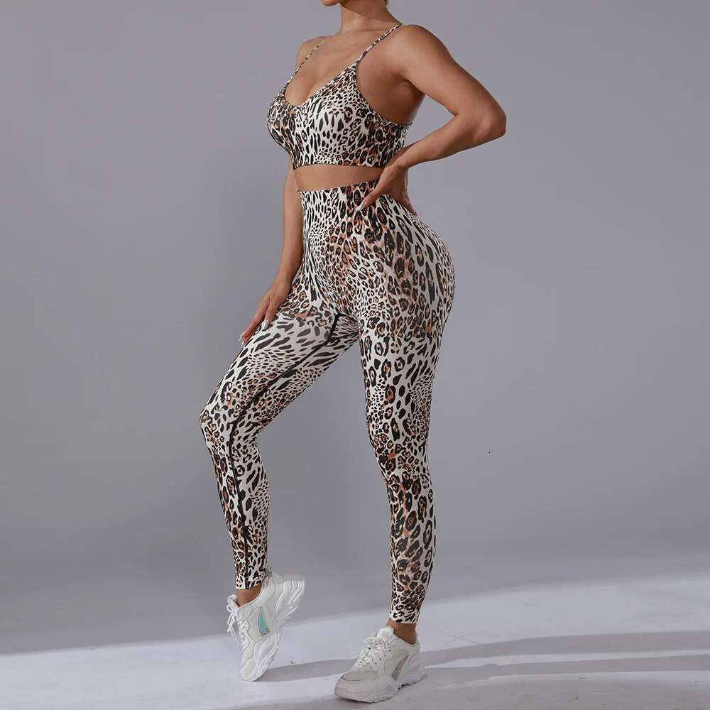 3D Printing Sportswear Women's Gym 2Pc Set Seamless Sports Camisole Bra Workout Leggings Top Yoga Clothes Femme Summer Clothing