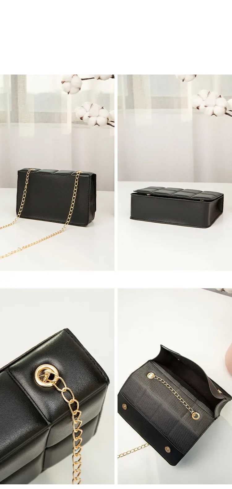 New Tassel Bag Womens PU Leather Shoulder Bag Womens Chain Diamd Crossbody Bag Trend Handbag Mobile PheXJ250108