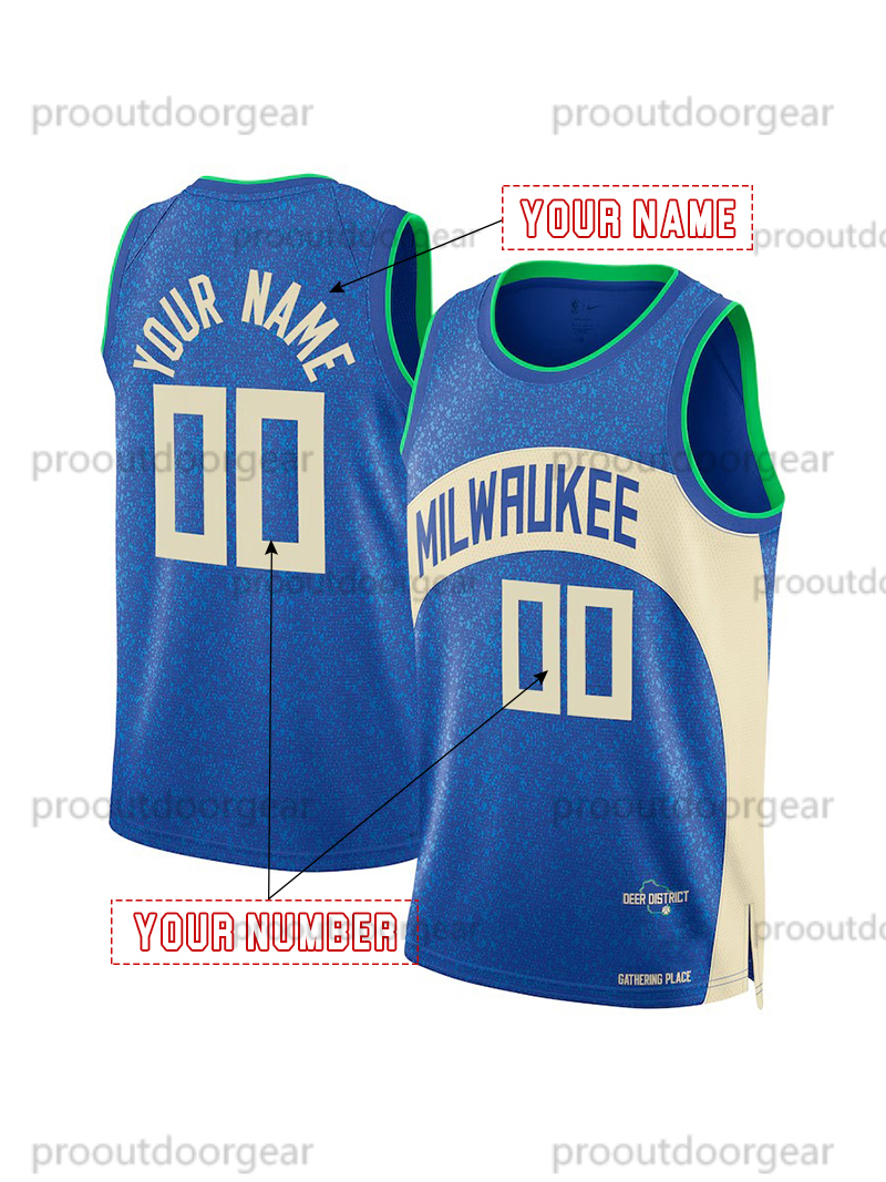 2025 Basketball Jersey 34 Antetokounmpo Lillard Allen Middleton Custom Jerseys Sweatshirt - Embroidered