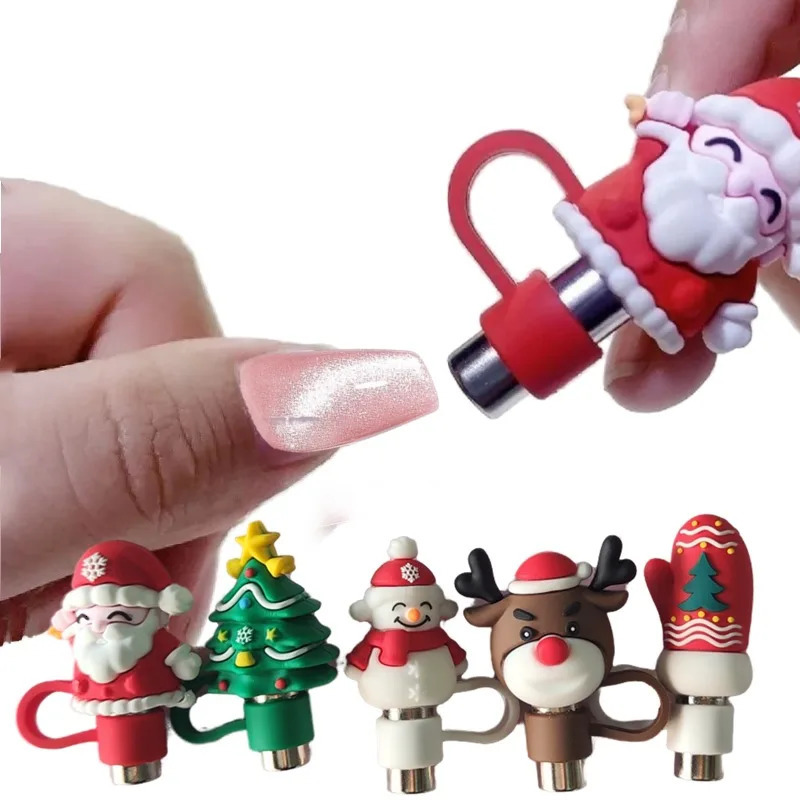 5pcs Christmas Nail Art Magnetic Stick Wand Set for 3D Cat Eye Gel UV Gel Polish Magic Manicure Painting Nail Art Magnet Wand 250107