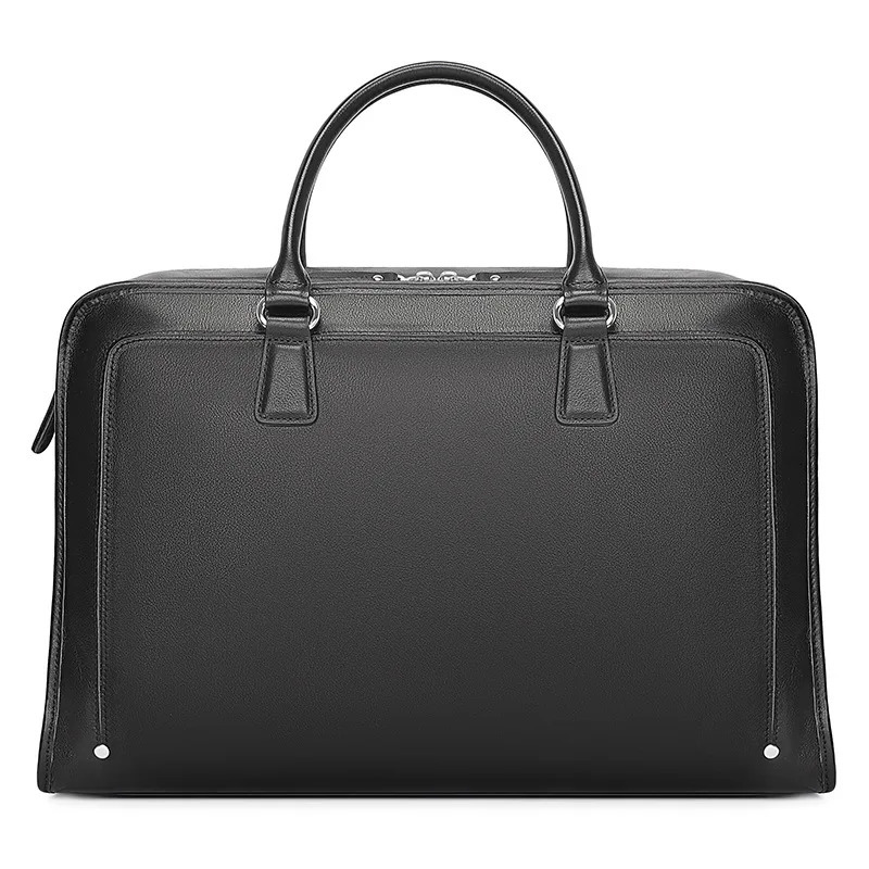 Classic Leather Mens Briefcase for Business 15.6 Inch Laptop Bag 250107
