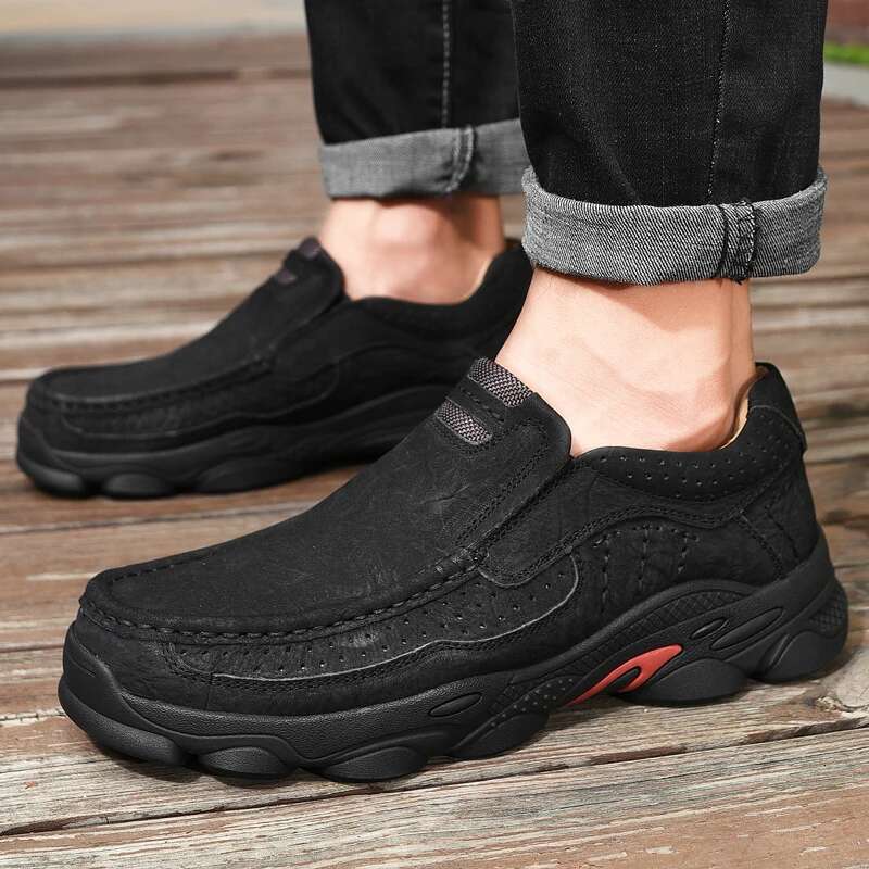 Ddmyoutdoor China Domestic Genuine Leather Men S Sneakers Autumn Slip On Casual Loafers New Moccasin Elegant Dress Male Shoe Fashion Footwear Shoes Fo