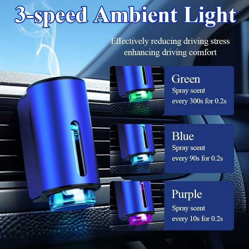 Car Air Freshener Electric Vehicle Air Diffuser Aromatic Car Vent Humidifier Atomizer Aromatherapy Car Air Fresh perfume Auto Parts H250108