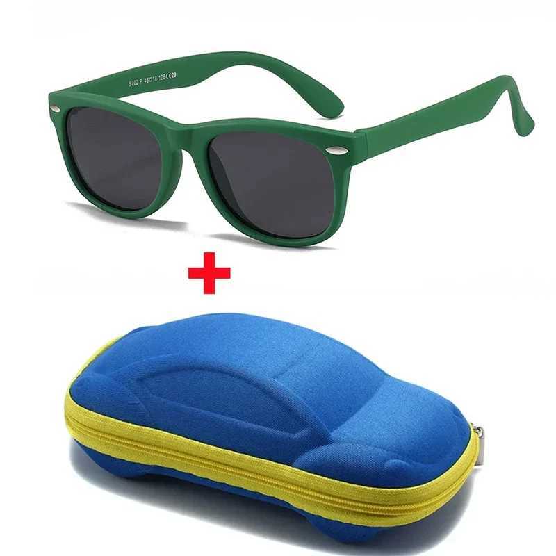 Childrens polarized sunglasses with TPEE rubber flexible frame suitable for boys and girls aged 3-12 100% UV protection W250109