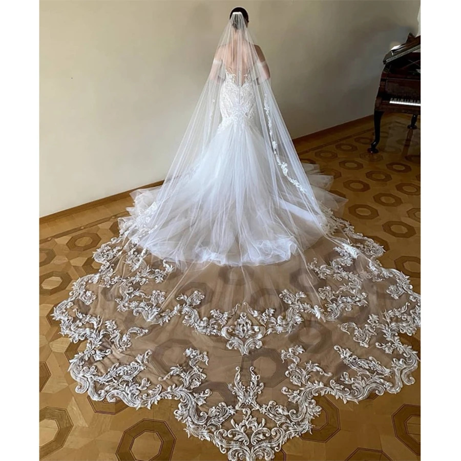 Arrival White Ivory Cathedral Wedding veil Bride Wedding accessoires de mariage Boda Voile de mariee Bridal veils250122