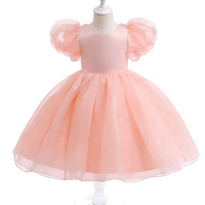 White Fluffy Kids Par Dress For Girl Children Costume Organza Princess Dresses Girls Clothes Birthday Wedding Tutu GownXJ250108