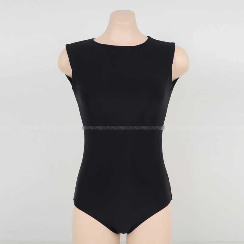 Wisuwore One Piece Swimsuit Women 2023 Korean Black Solid Swimming Bathing Suit Open Beachwear Holiday Swimming WearXJ240108