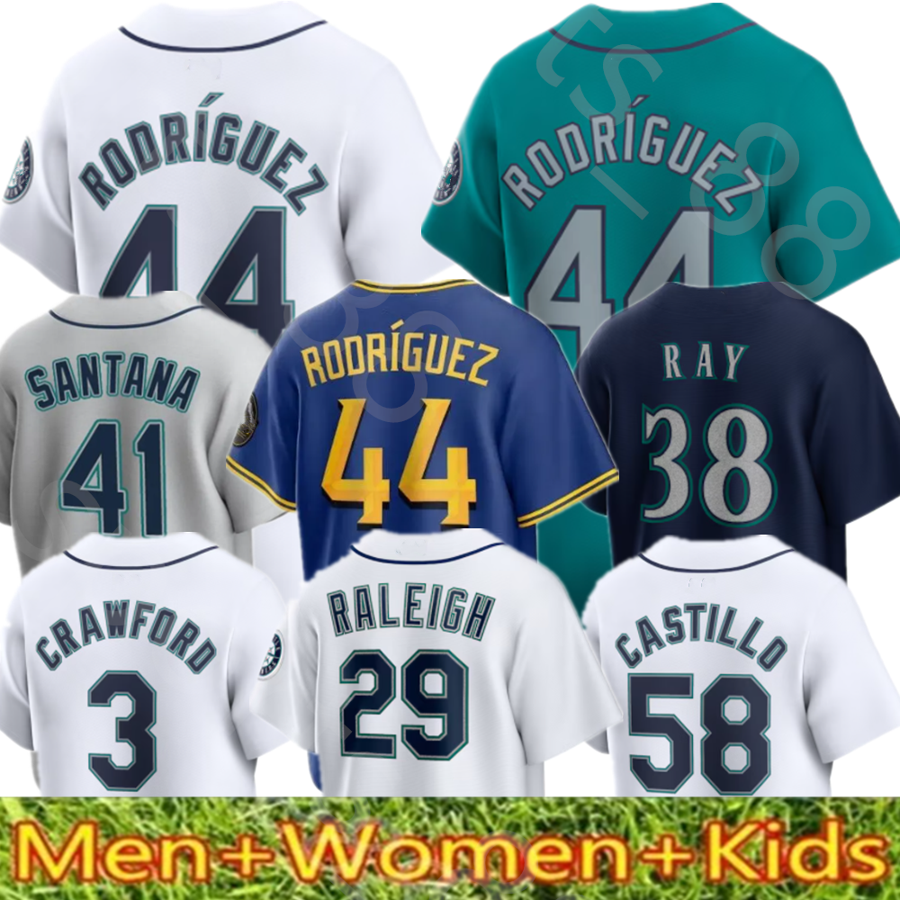 Custom S-4XL 24 Ken Griffey Jr. Jerseys 34 Felix Hernandez 11 Edgar Martinez 17 Mitch Haniger 44 Rodrlguez Mariners Suzuki Ichiro Jersey