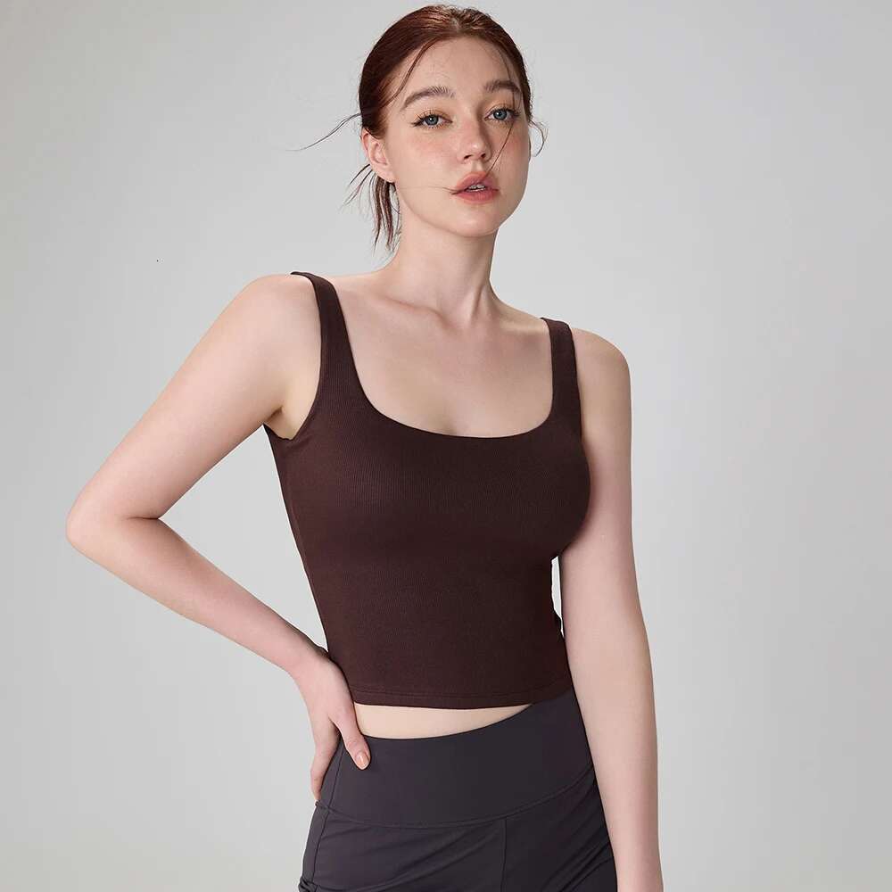Vnazvnasi 2024 New Design Womens Strappy Longe Sports Double Spaghetti Strap Workout Bra Yoga Crop Tank Top Fashion Style