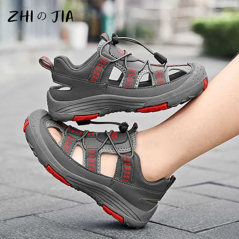 Summer New Childrens Outdoor Beach Sandals Anti slip and Wear resistant Mountain Sandals Fashion Leisure Breathable Sandals W250108
