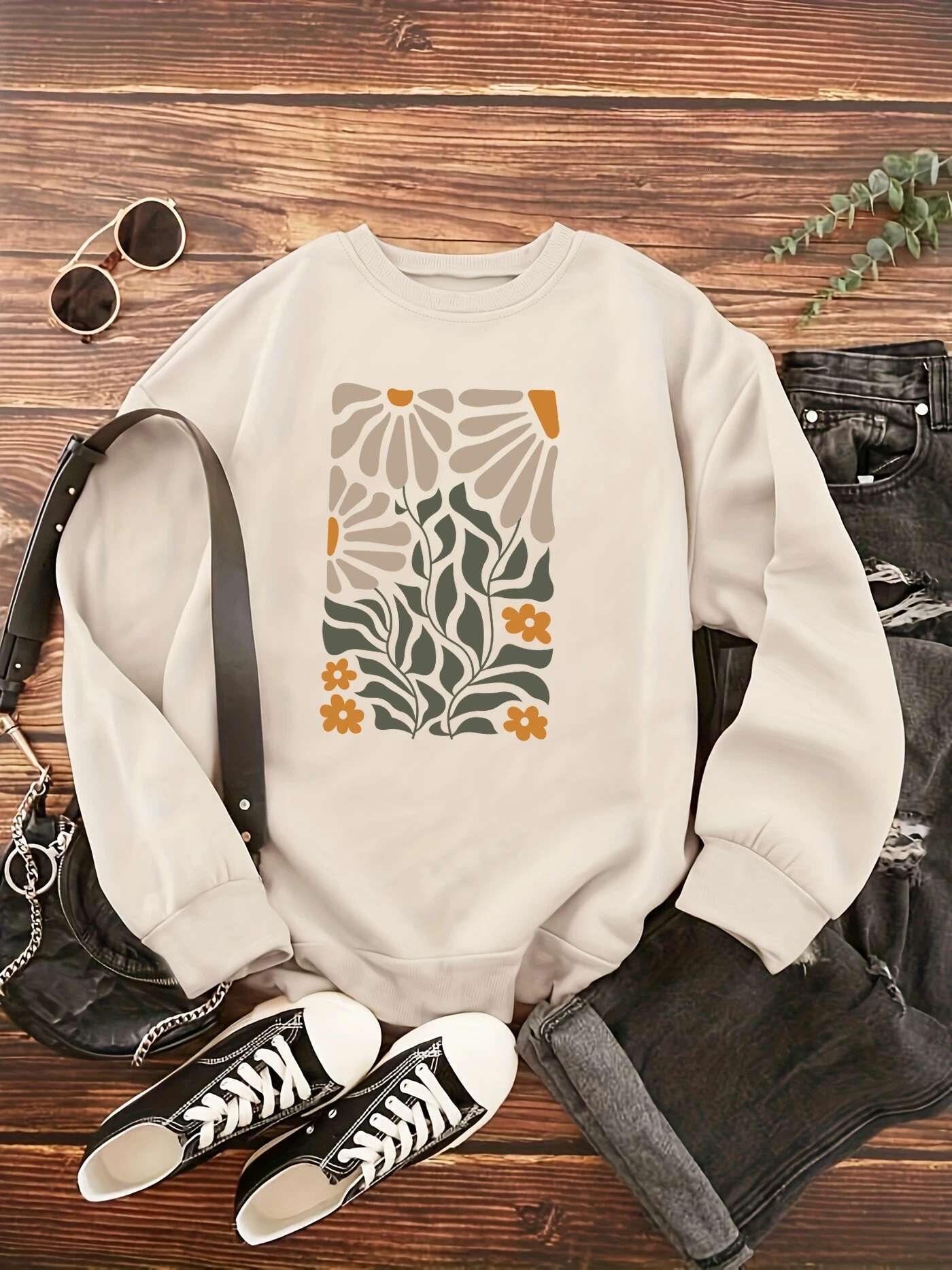 2025 New Fashionable WER Printed Designer Sportswear Round Neck Casual Winter Autumn Sportswear Women's Wear