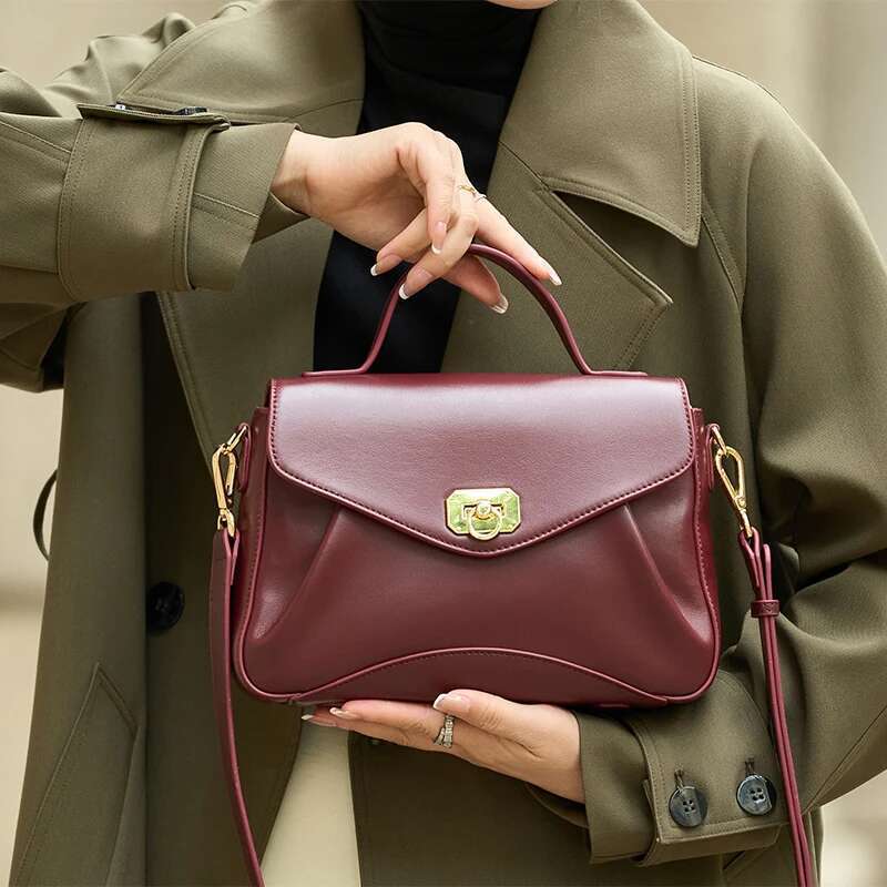 ZOOLER Original Brand Women Genuine Leather Shoulder Bags Purses Top Ladies Cow Skin Handbag Style Fashion 2025#Ml582