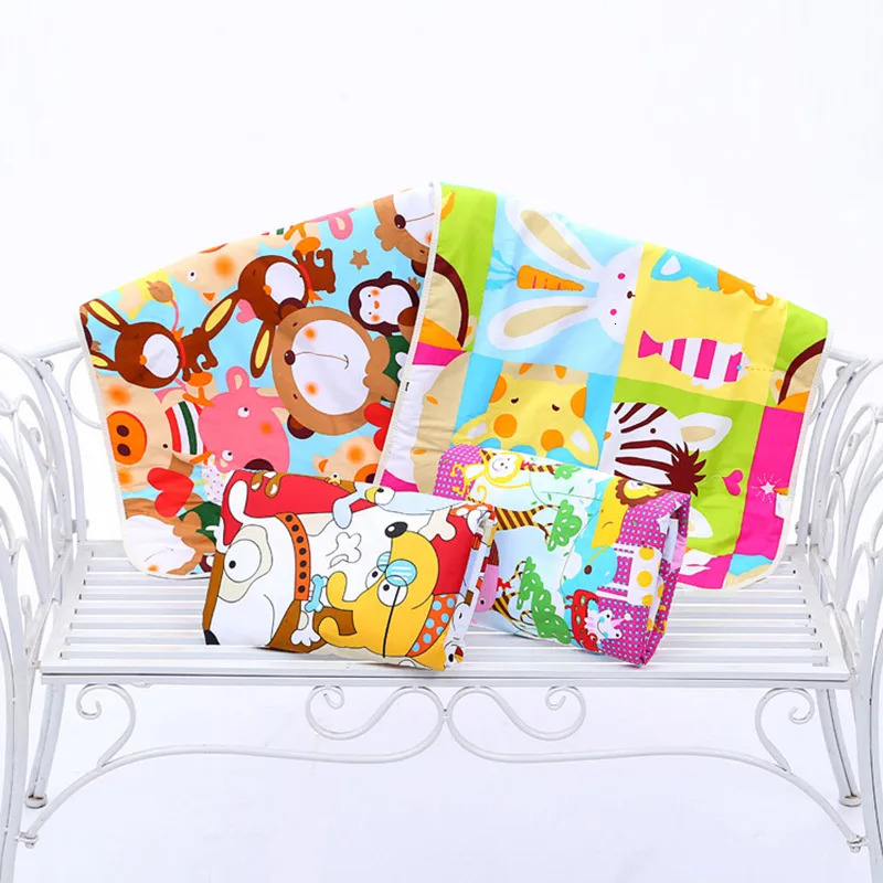 4 Size Baby Changing Mat Cartoon Cotton Waterproof Baby Sheet Changing Pad Table Diapers Urinal Game Play Cover Pet Mattress 250109
