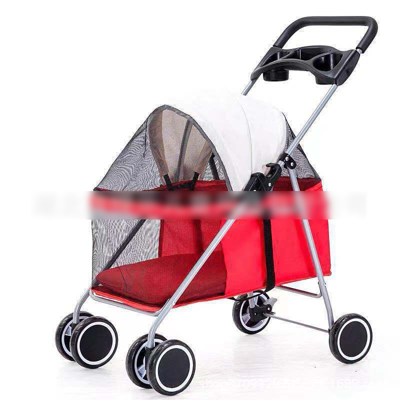Pet go out trolley cat Teddy outdoor portable folding pet trolley car dog cat mouse rabbit small light car dog and cat carrier