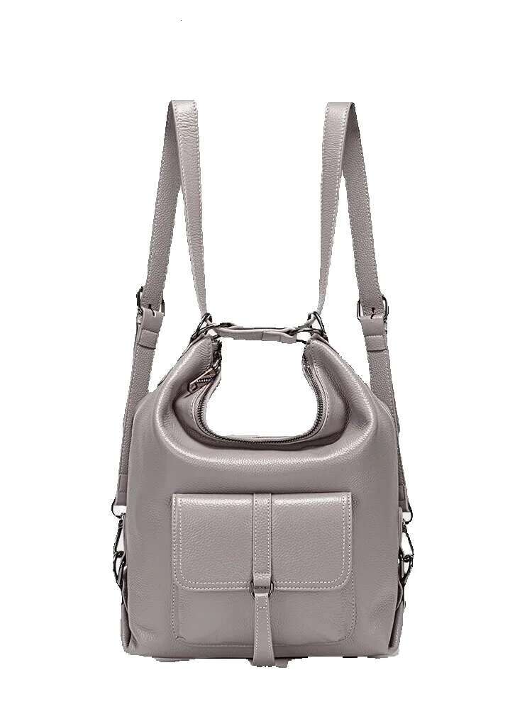 Zency Fashion Women Shoulder Bag 100% Genuine Leather Large Capacity Handbag Multifunction Use Satchel Crossbody Messenger Purse