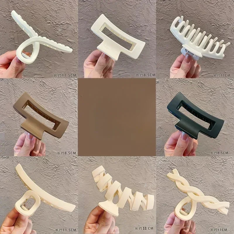 Korean Fashion Hair Claw Clip Set for Women Big Headwear for Girls Various Styles Shark Clips Clamp Accessories 250103