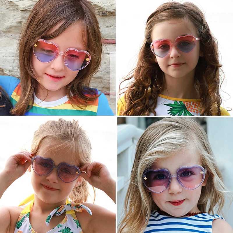 2023 New Childrens Cute Colorful Animal Bee UV400 Sunglasses Baby Girls Outdoor Acrylic Sun Protective Sunglasses Childrens Sunglasses W250109