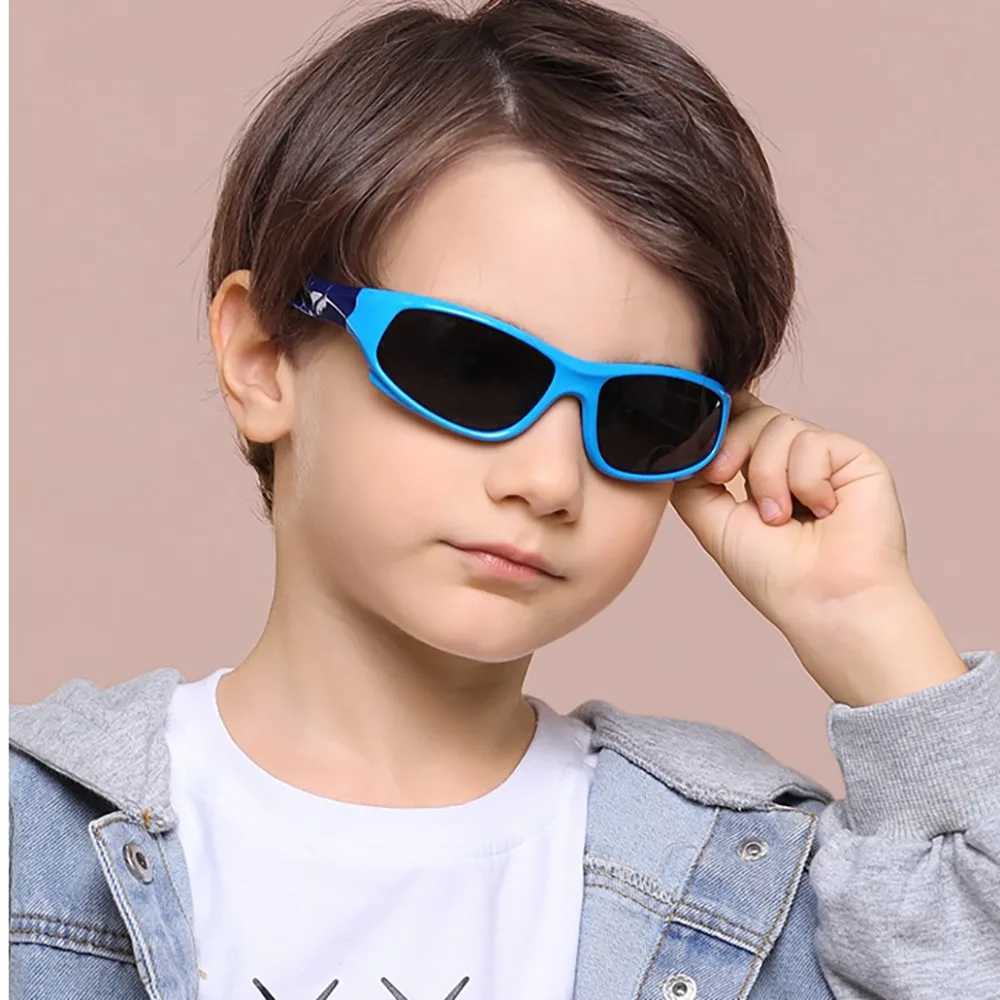New silicone childrens sunglasses polarized sports and leisure sunglasses suitable for boys and Jill anti reflective UV 400 protection W250109