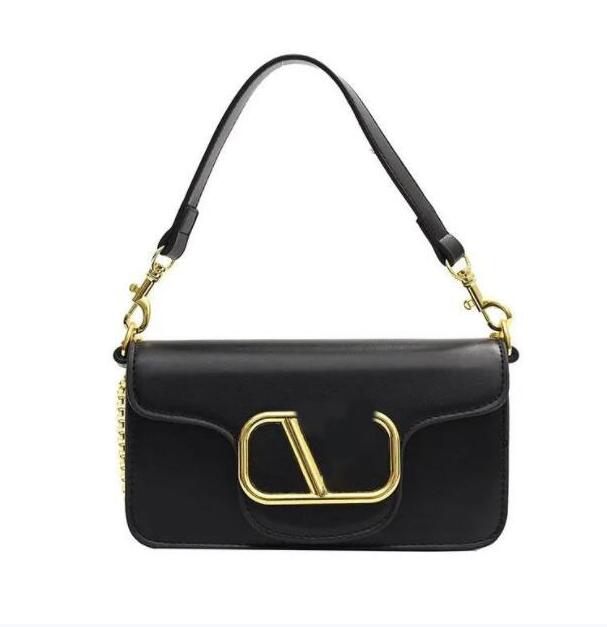 2024 Chain Shoulder Bags Fashion Letter Handbag Wallet Vintage Ladies Solid Color Leather Handbag Shoulder Bag Crossbody