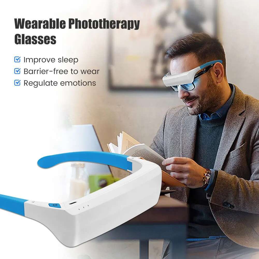 Depression Mood Lamp Wearable Led Light Anti Motion Sickness SAD Therapy Phototherapy Glasses