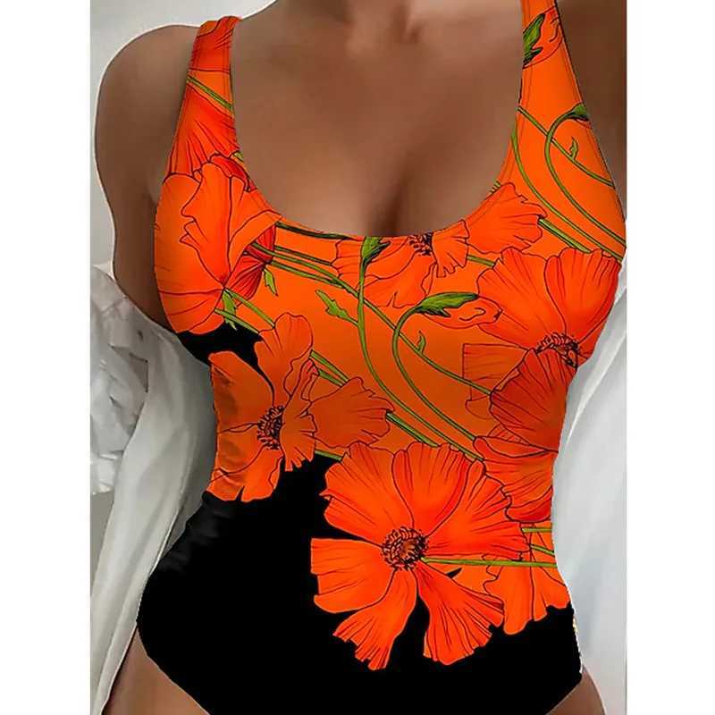 Summer Print Sexy One Piece Swimsuits Closed Women Swimwear Push Up Swimming Wear Body Bathing Suits Beachwear Pool Bather 2025XJ240108