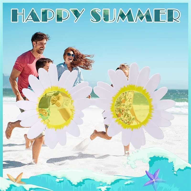 Fashionable childrens sunglasses cute sunflower daisy sunglasses fun Par drama role-playing glasses UV400 adult beach glasses W250109
