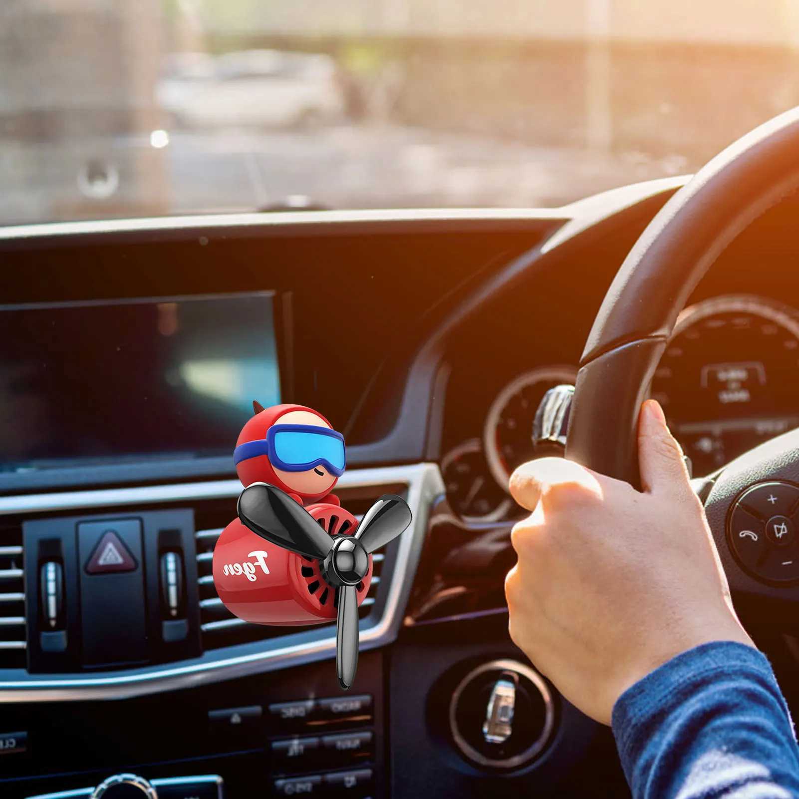Car Air Freshener Car air freshener lovely car perfume diffuser bear driving car ventilation clip diffuser lovely cartoon shape car perfume decoration