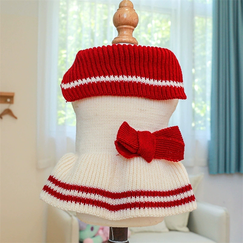 Winter Dog Pullover Sweater - Knit Floral Design for Small Breeds like Dachshund & Chihuahua
