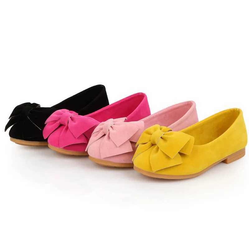 2024 new womens shoes PU leather big bow candy color childrens sandals childrens casual shoes EU 21-36 soft hot W250108