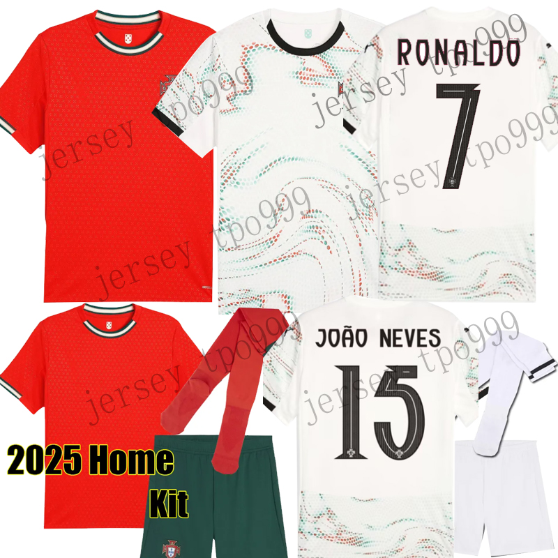 2025 2026 soccer RoNalDo Retro Long Sleeves Portuguese Jerseys JOAO FELIX RUBEN NEVES DI PORTUGIESER Portugal football shirt Team Men Kids kit