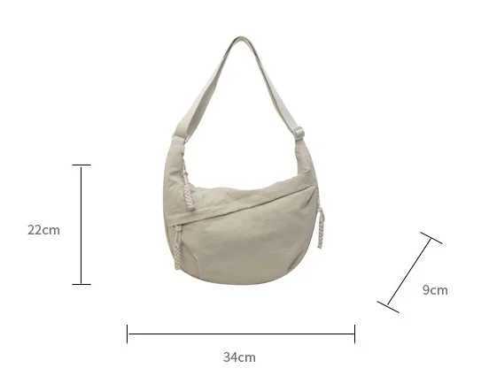 Nyl Bag Womens Crossbody Bag Summer Style Large Capacity Versatile Niche Design Single Shoulder Dumpling BagXJ250108