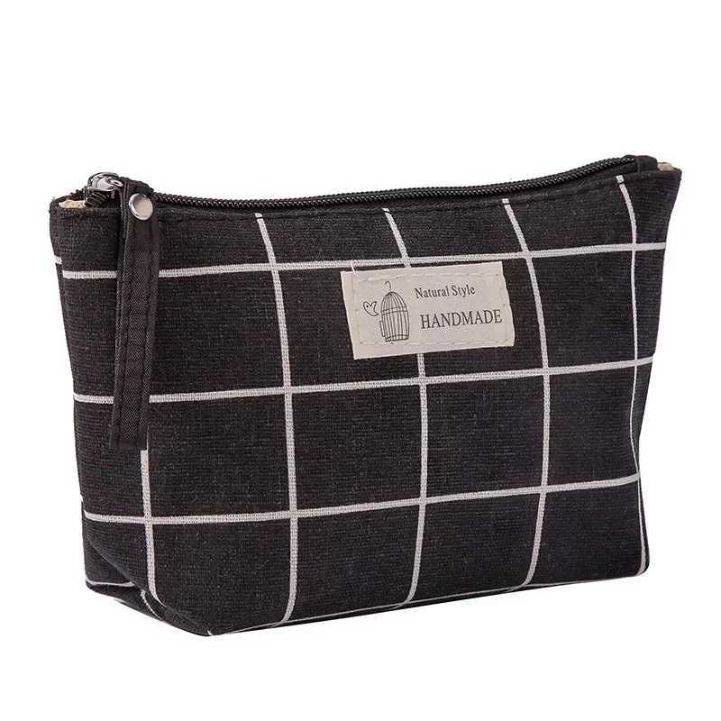 New Womens Travel Makeup Bag Canvas Portable Zipper Makeup Bag Womens Wallet Pencil Box Makeup Bag W250109