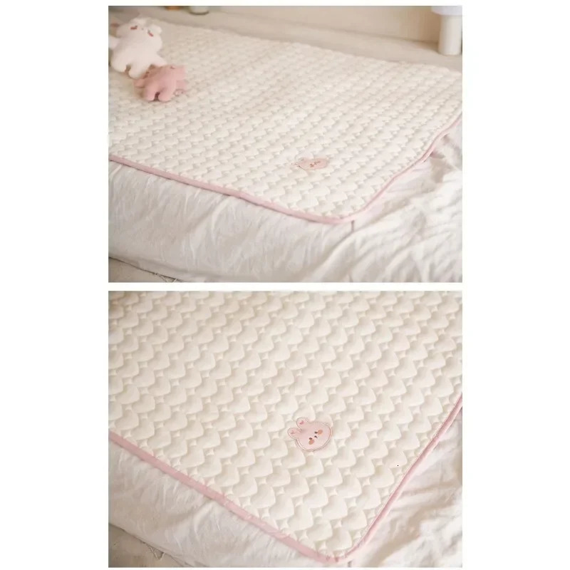 Cotton Bed Sheet Multi functional Childrens Mattress Little Bear Baby Urinary Mat Baby Waterproof Washable 250109