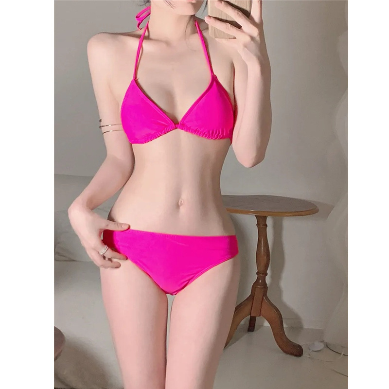 2025 new swimsuit women's split bikini sexy four piece set Korean version pure desire style designer girl's new 2025 hot spring swimsuit