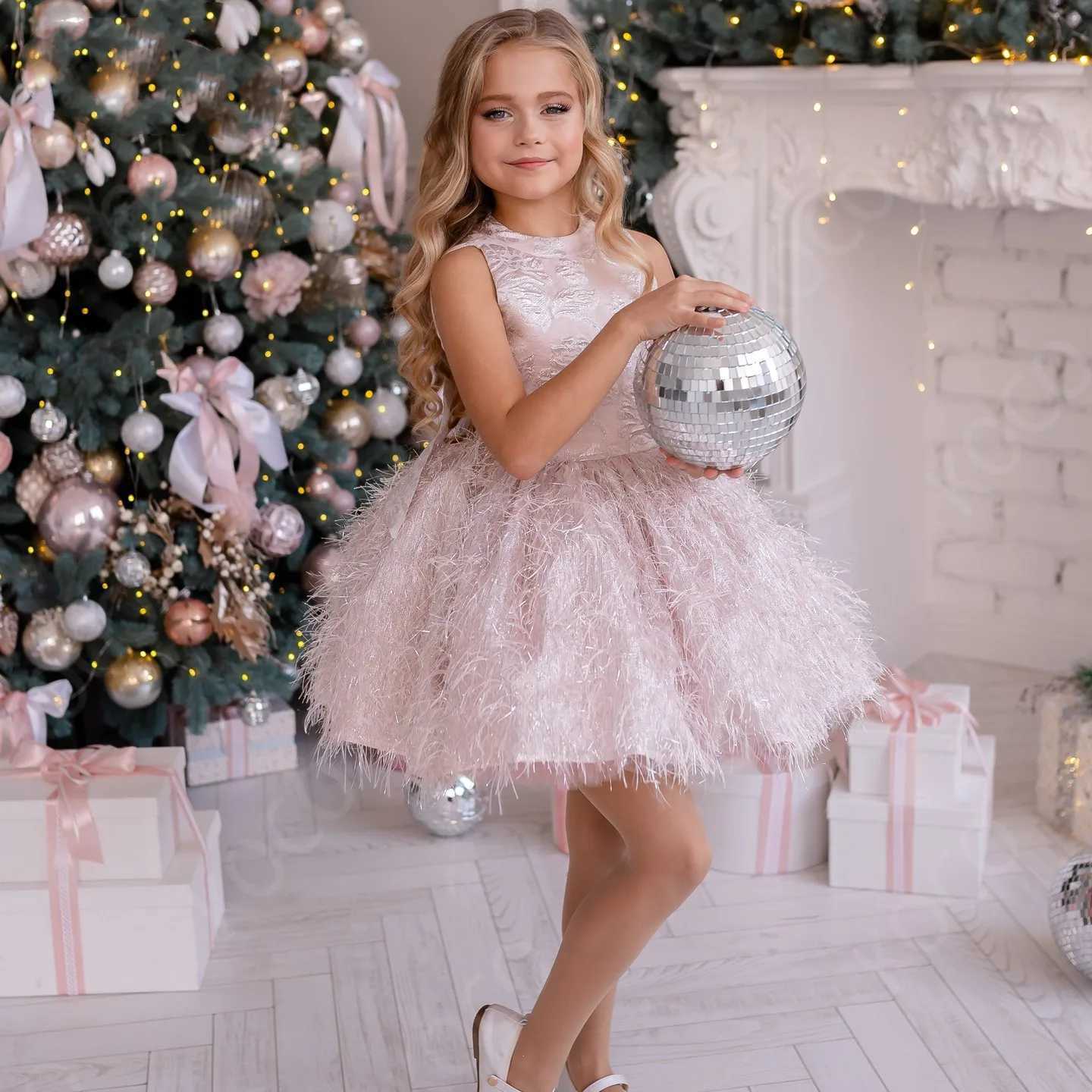 Lovely Sleeveless Short Delicate Princess Flower Girl Dress Wedding Dresses Par Ball First Communion Gowns Kids Birthday GiftXJ250108