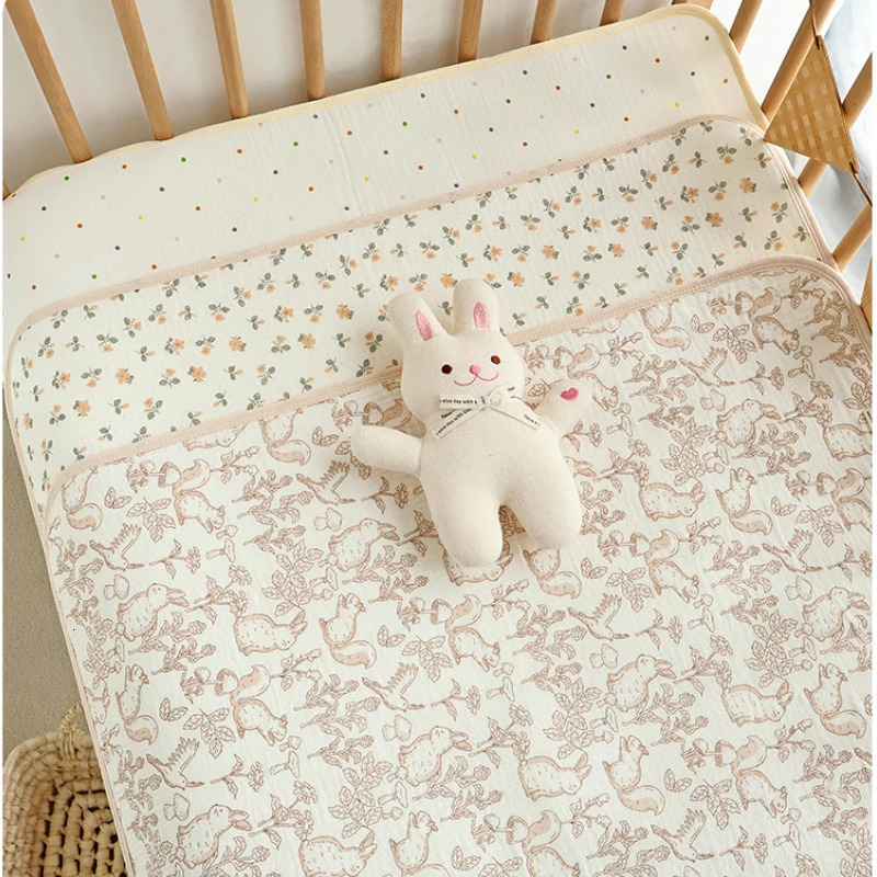 Cotton Baby Diaper Changing Mat Large Size Diaper Changing Pad Covers Waterproof Childrens Bed Sheet Bedding Items 250109