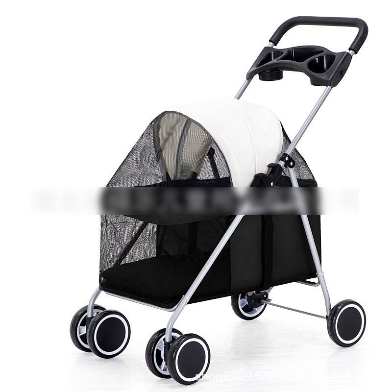 Pet go out trolley cat Teddy outdoor portable folding pet trolley car dog cat mouse rabbit small light car dog and cat carrier