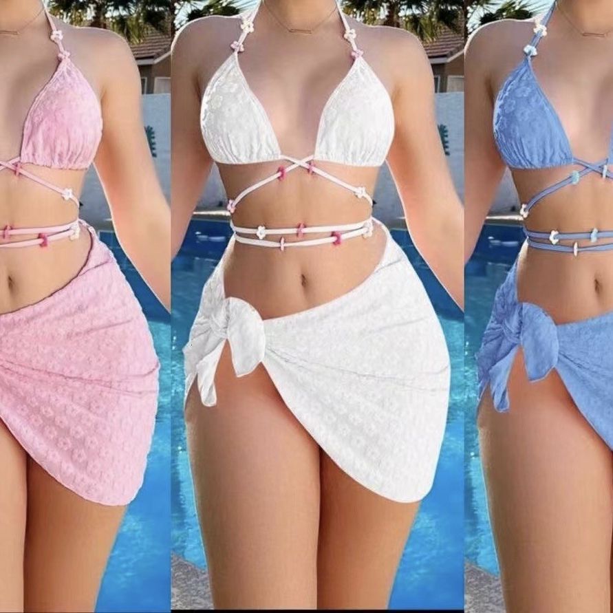 2024 New Sexy Three Piece Swimsuit Women's Sexy Beach Bikini Designer Swimsuit Bikini