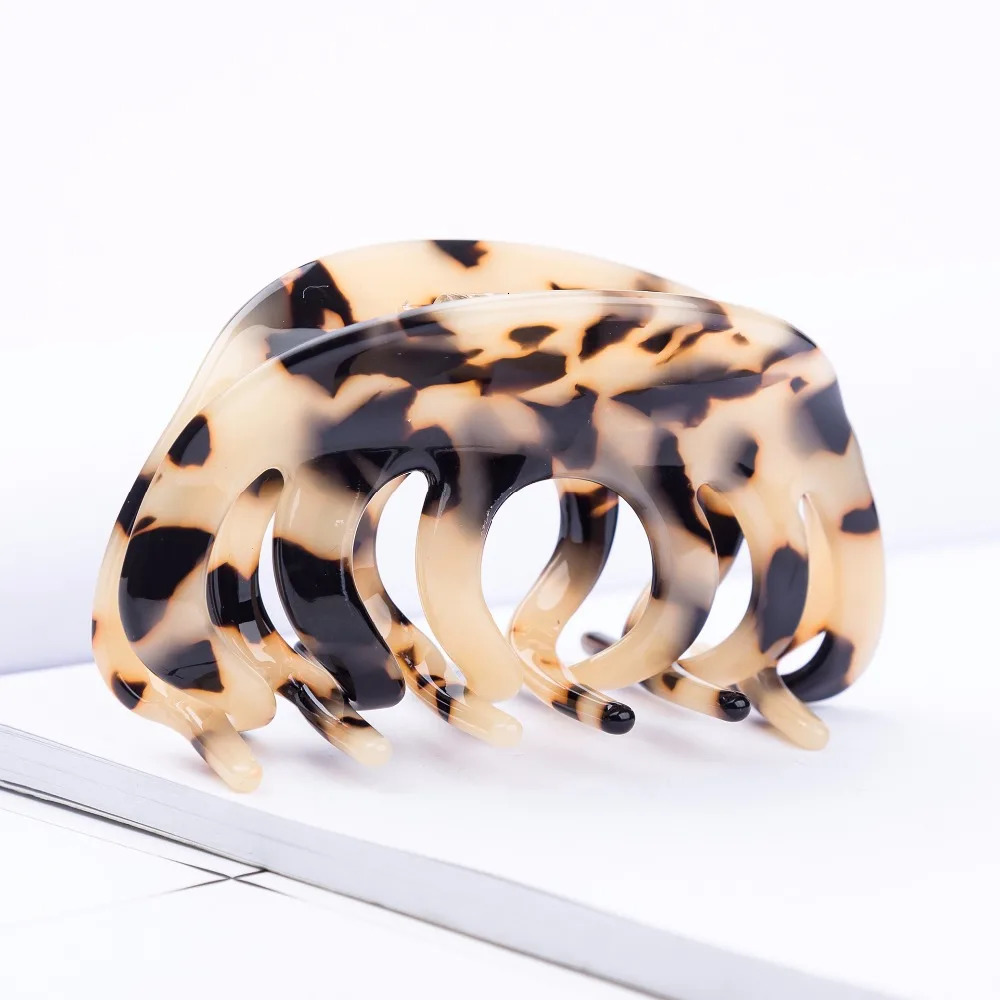 8cm Long Large Hair Claws Torise Shell Color Fashion Hair Accessories Headwear Hair Clip Acetate for Adult 250103
